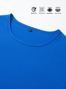 Uniforme de Rugby Unisex de Alta Calidad, Camiseta de Fútbol Transpirable de Malla, Estilo Americano, Color Azul Sólido, para Fitness y Running - Product Image 3