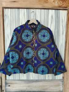 เสื้อแจ็คเก็ตปักลายซูซานีแบบดั้งเดิมจากเอเชียกลาง งานฝีมือสวยงาม ลายดอกไม้โดดเด่น สไตล์โบโฮชิค เสื้อคลุมแฟชั่น - Product Image 2