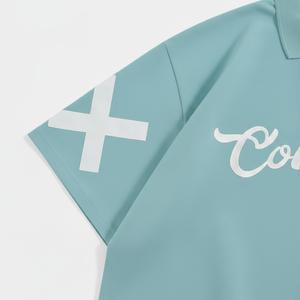 Polo en coton uni pour homme, respirant, décontracté, à manches courtes, avec logo brodé sur le devant, polo tendance pour tous les jours - Product Image 2