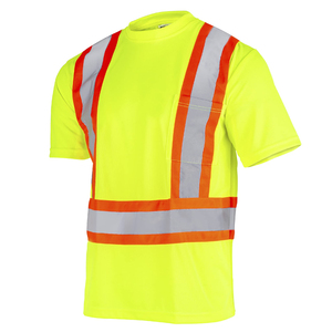 Camisetas de trabajo personalizadas al por mayor, de alta visibilidad, transpirables, de poliéster, para construcción de carreteras - Product Image 4