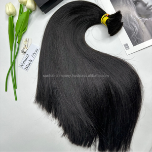 Extensions de Cheveux Humains Vietnamiens Remy 100%, Super Double Dessiné, Haute Qualité, en Vrac, 50cm - Product Image 3