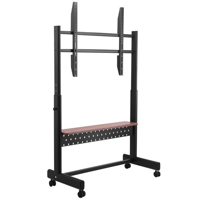 Height Adjustable Rolling TV Stand Mobile TV Cart for 55-100 Inch Screens Portable Monitor Stand with 205L Tray TV Mounts Carts