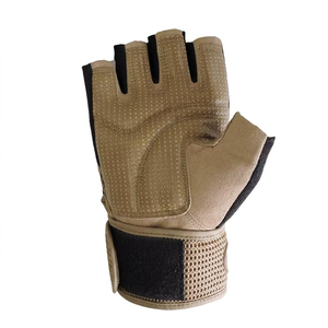 Gants de cyclisme demi-doigts en PU, respirants, antidérapants, avec fermeture auto-agrippante, unisexes, pour activités de plein air - Product Image 3