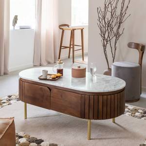 โต๊ะกาแฟวานดานาแอสตันเมอริโน ทำจากไม้มะม่วงและหินอ่อนเซียนา - Product Image 1