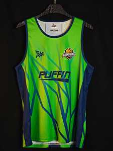 Maillot de basketball sans manches personnalisé PUFFIN SPORTS pour homme, sublimation, évacuation de l'humidité, séchage rapide, imprimé - Product Image 4