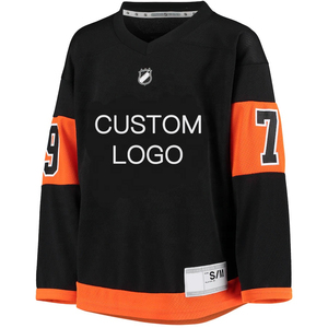 Maillot de hockey sur glace personnalisé de qualité supérieure, nouveau design en polyester avec impression par sublimation et logo brodé - Product Image 2