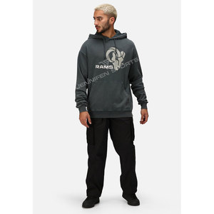 Sudadera con capucha y cremallera de algodón 100% transpirable de 350 GSM, de peso pesado, de secado rápido, personalizada, estilo hip-hop, streetwear, para invierno, al por mayor - Product Image 3