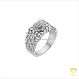 Bague Nugget de Haute Qualité en Argent Sterling 925 avec Diamants Moissanite Style Hip Hop - Product Image 3