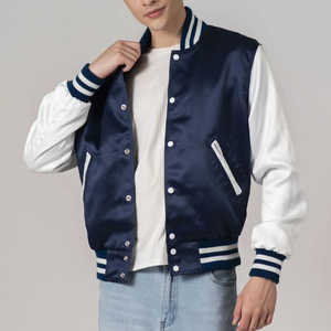 Chaquetas Letterman Unisex al por Mayor, Ropa Exterior Estilo Béisbol, Cuerpo de Lana, Mangas con Aspecto de Cuero, Diseño Bordado, Ropa de Equipo - Product Image 4