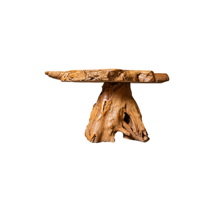 ARTERRA Juego de Mesa de Raíz de Teca Rústica Artesanal de Lujo con Taburetes de Madera Natural, Muebles Hechos a Mano para Sala de Estar - Product Image 3