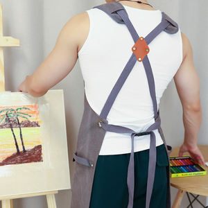 HARAZ International Polyamide Unisex <b>Work</b> Coverall Multi-Pocket <b>Waterproof</b> Dust-Proof Heavy-Duty Adjustable Carpenter Apron - Product Image 3