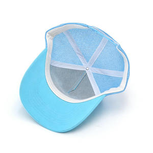 Casquette de baseball unisexe à 5 panneaux en polyester/coton avec logo brodé 3D personnalisé, casquette ajustable à fermeture snapback - Product Image 6