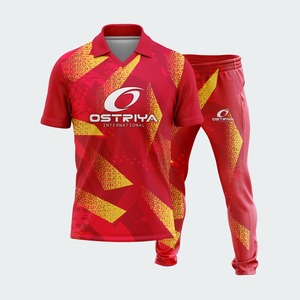 High Quality Customized Short Sleeve Sublimated Cricket Uniform <b>Set</b> Full Sublimation Print Team <b>Sports</b> Training Cricket Uniforms - Product Image 1