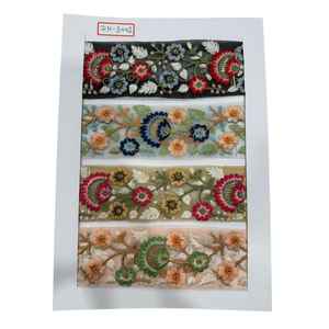 Encaje de algodón bordado de calidad premium hecho con hilos de algodón suaves y duraderos. - Product Image 1