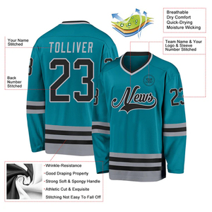 Camiseta Deportiva de Hockey Personalizada con Logotipo Bordado y Material de Malla Transpirable - Product Image 5