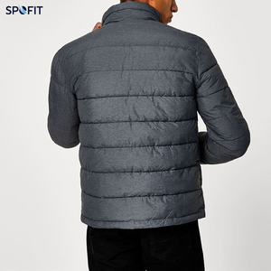 Customized High Quality Men's Winter Embroidered Casual Canvas <b>Jacket</b> <b>Light</b> <b>Weight</b> Thick Stand Collar Warm Waterproof Windproof - Product Image 5