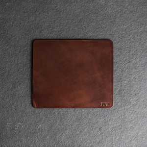 Handmade Real Leather <b>Mouse</b> Pad Anti Slip Suede Base Desk Mat Personalized Executive Writing Pad for Computer LMP-0042 - Product Image 1