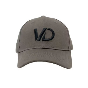 Casquette de baseball unisexe à 6 panneaux, grise, broderie VD, chapeau décontracté pour adultes, à porter en toutes saisons - Product Image 1