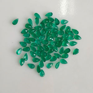 Ónix Verde Natural, Corte Pera de 4x2.5MM, Gema Suelta de la Mejor Calidad para Joyería, Gemas de Red Mountain - Product Image 3