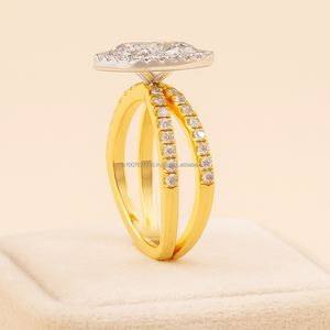 Original Elegant 14K Yellow Gold Solitaire <b>Engagement</b> <b>Ring</b> VVS <b>Moissanite</b> Unique Marquise Cut Wedding Jewellery Perfect - Product Image 4