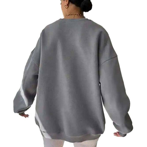 Sudaderas con capucha de felpa para mujer, cuello redondo, con logo personalizado, sudaderas con capucha tipo jersey para mujer, sudaderas extragrandes para mujer - Product Image 2