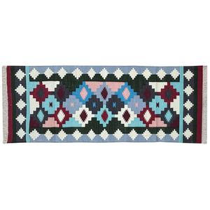 Flatweave 2x6 Cotton Kilim <b>Runner</b> Carpet <b>Mat</b> Offering a Soft and Durable Surface for Everyday Use - Product Image 3