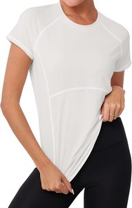T-shirt de sport décontracté pour femme à séchage rapide, col carré, respirant, idéal pour le yoga et la gym en été - Product Image 3