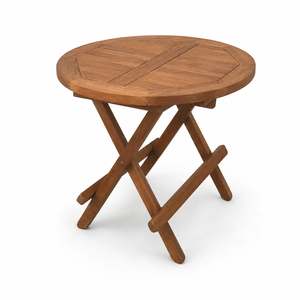 Piccolo <b>Round</b> Teak Picnic <b>Table</b> Contemporary Solid Teak Premium Quality Foldable Design Weather Resistant Patio Garden Wholesale - Product Image 2