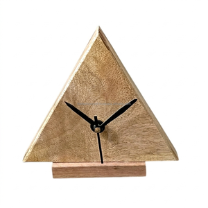 Horloge de bureau miniature en bois faite à la main, horloge décorative de table pour la décoration de la maison ou du bureau, article cadeau en bois - Product Image 1