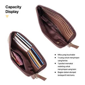 Petite pochette de téléphone portable, portefeuille bandoulière pour iPhone, sac bandoulière avec sangle, pochette de téléphone étanche avec fenêtre tactile - Product Image 6