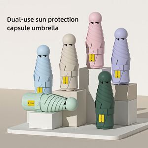Paraguas de Viaje Portátil de Doble Uso con Protección UV UPF 50, Mini Paraguas Cápsula, Ideal para Días Soleados y Lluviosos, 50% de Descuento - Product Image 2