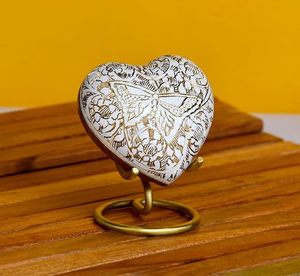 Handmade Ceramic Heart Pet <b>Casket</b> Durable Urn <b>for</b> Dogs Luxury Teardrop Shape - Product Image 5