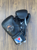 Guantes de Boxeo Profesionales Personalizables de Cuero, Diseño de Dedos Completos, Cierre con Cordones, Correa de Muñeca Ajustable con Gancho y Bucle