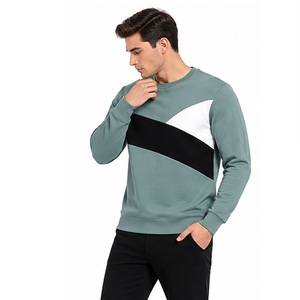 Sweat-shirt Color Block en Coton Épais Mélangé, Impression Personnalisée, Fournisseur de Vêtements de Mode en Gros OEM ODM pour Hommes - Product Image 4