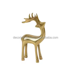 Artículos de mesa de ciervos hechos a mano de aluminio fundido Decoraciones interiores Estatuas de ciervos decorativas de aluminio por Decor IMPEX - Product Image 3