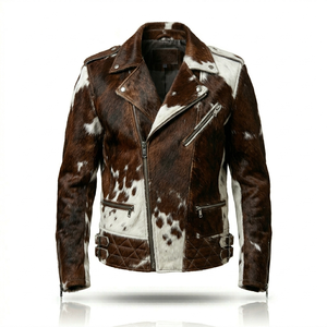 Chaqueta de Cuero Auténtico de Primera Calidad con Logotipo Personalizado, Chaqueta de Motociclista Vintage de Dos Tonos, Precio al por Mayor - Product Image 1