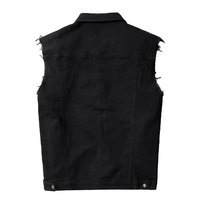 Blouson matelassé noir enduit pour homme, coupe décontractée, bords effilochés, épaisseur standard, idéal pour l'hiver, style motard