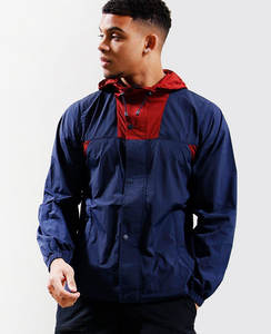 Chaqueta cortavientos impermeable con logotipo para hombre con cierre de cremallera larga cortavientos con poliéster senderismo chaqueta deportiva al aire libre para hombre - Product Image 3