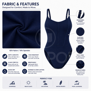 Traje de Baño de Una Pieza para Mujer, Fabricación Personalizada, Tela Elástica Premium, Secado Rápido, Transpirable, Proveedor Mayorista 2026 - Product Image 5