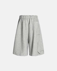Wholesale Men Casual Shorts New Fashion Men's Light Gray <b>Elastic</b> Waist Shorts Fitness Breathable Relaxed Fit Shorts with Pockets - Product Image 2
