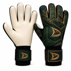 Guantes de Portero de Fútbol Verde Bosque y Bronce |   Látex Alemán de 4 mm con Ajuste de Neopreno |   Equipamiento de Fútbol de Marca Privada - Product Image 2