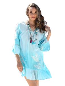 Minivestido negro ucraniano nuevo a la moda al por mayor, aspecto vintage, mangas completas, borla bordada corta, tejido de una pieza - Product Image 3