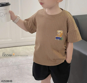 Beemo Conjuntos de Ropa para Niños Pequeños de 2 Piezas al por Mayor, Atuendo Casual de Verano, Traje de Ropa Urbana para Primavera y Otoño con Mangas Cortas para Niños - Product Image 4