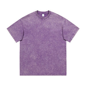 Camiseta Oversize Tie-Dye al por Mayor, Manga Corta, Cuello Redondo, Color Liso, Casual, 100% Algodón, Tejido de Punto Jersey, para Verano - Product Image 5