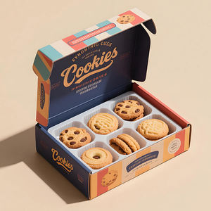 กล่องของขวัญแบบลิ้นชักแข็งแรง ทำจากกระดาษแข็งรีไซเคิลได้ พิมพ์โลโก้ตามสั่ง ขนาดตามต้องการ สำหรับใส่ช็อกโกแลต คุกกี้ ลูกอม พร้อมตัวแบ่งช่อง - Product Image 1