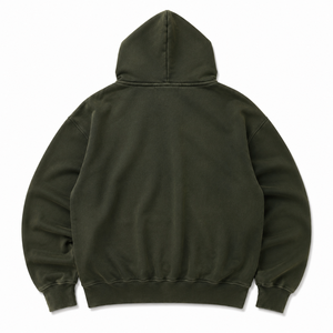 Sweat à capuche zippé grande taille pour homme, en molleton de coton épais, coupe oversize, style streetwear, avec logo personnalisé imprimé - Product Image 3