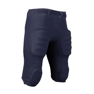 Mens Blue <b>Padded</b> American Football Pants Elastic Waist Athletic Fit Breathable Practice Game Performance Sportswear apparel foot - Product Image 3