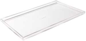 Luxury Acrylic Display Serving Tray with Brass Handles For Tea Coffee <b>Clear</b> Lucite Modern Tray For Vanity & Coffee <b>table</b> decor - Product Image 2