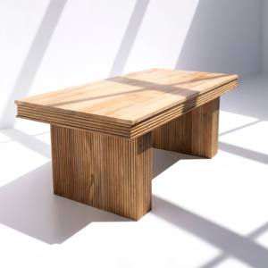 Table à manger Vandana Zentrix en bois de mangue avec design contemporain massif fait main - Product Image 2