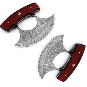 Couteau à pizza industriel DIY de haute qualité, design de logo personnalisé, manche en bois de rose, tête de hache à dos plat en acier à haute teneur en carbone 10 - Product Image 6